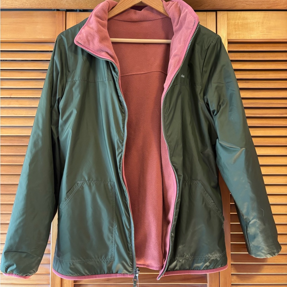 Women's Columbia Green and Pink Reversible Jacket